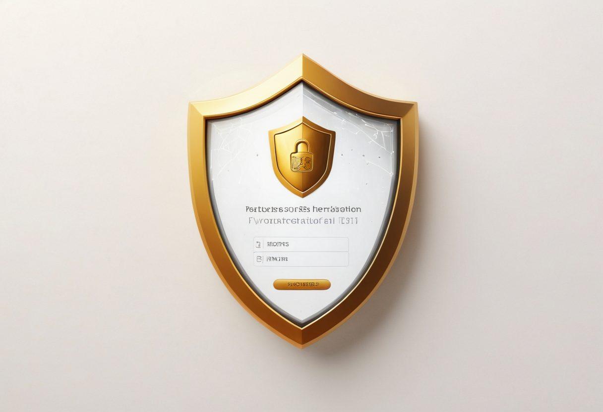 A sleek, futuristic website interface adorned with a shield icon for security, a glowing SSL certificate, and a golden key representing domain registration. The background should have a matrix of digital codes to emphasize cybersecurity. super-realistic. vibrant colors. white background.